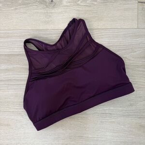 Born Primitive Purple High Neck Mesh Sports Bra